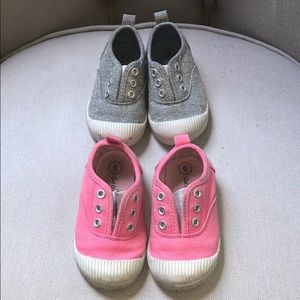 2 pairs Cat and jack girls shoes